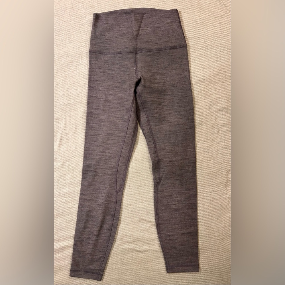 Lululemon Women's Align Pant SHR 25” Leggings High Waist Gray Jacquard Size 4